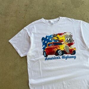 Vintage Route 66 Biker Tee Shirt